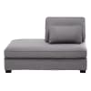 Méridienne gauche de canapé modulable gris clair